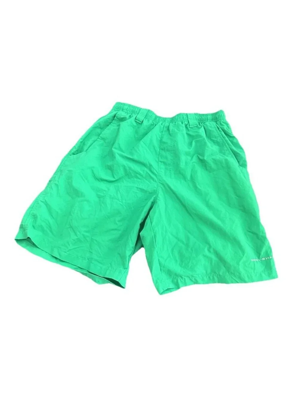 Men’s Columbia Swim Trunks Green Small 8” Inseam Liner Cut